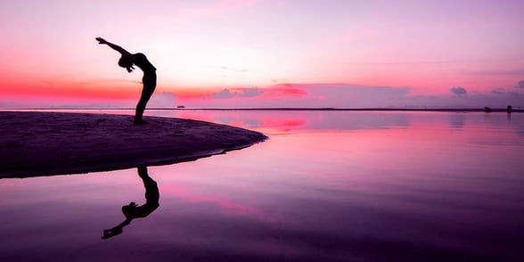Photo of a woman doing yoga