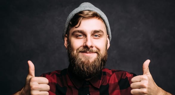 Photo of a man doing a thumbs up