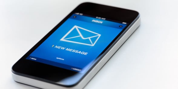 Photo of a new text message