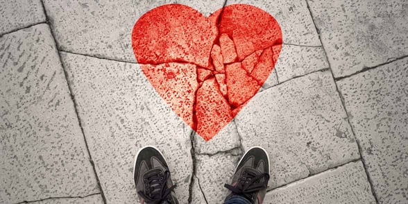 Photo of a broken heart