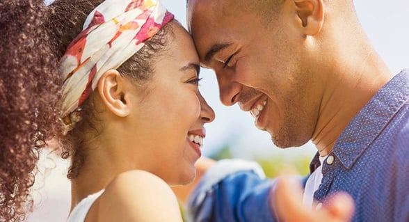 Photo of a couple embracing