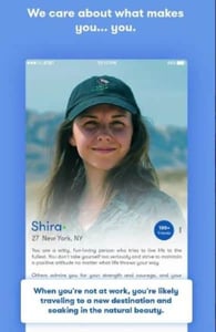 Screenshot of a Forj profile