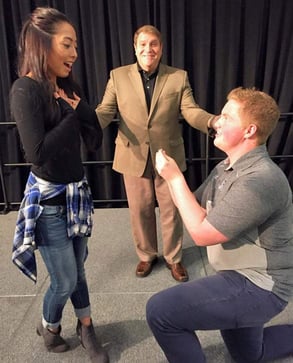 Photo of David Coleman witnessing an engagement