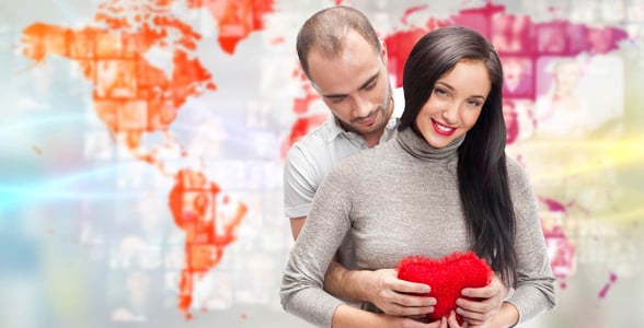 Photo of an international couple Photo of an international couple