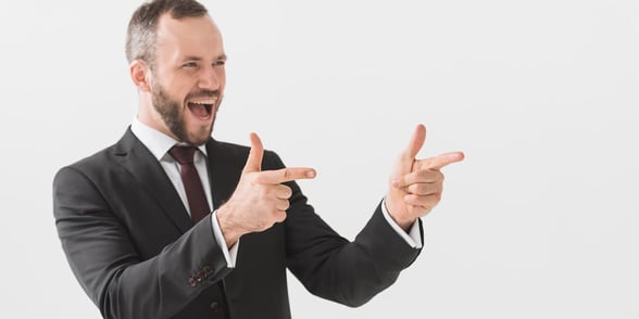 Photo of a man laughing