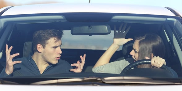 Photo of a couple arguing