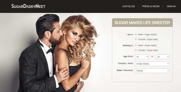 Screenshot of SugarDaddyMeet.com