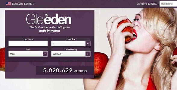 Screenshot of Gleeden