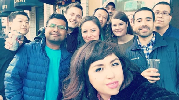 Photo of a group of The Fun Singles members
