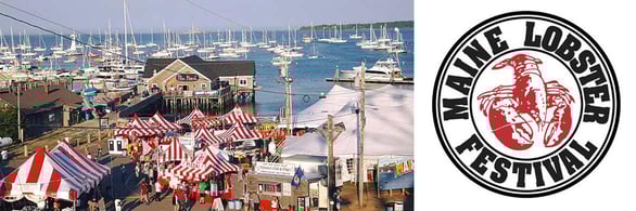 Collage of the Maine Lobster Festival and a logo