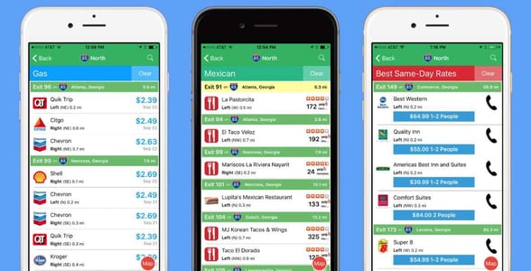 Screenshots of iExit