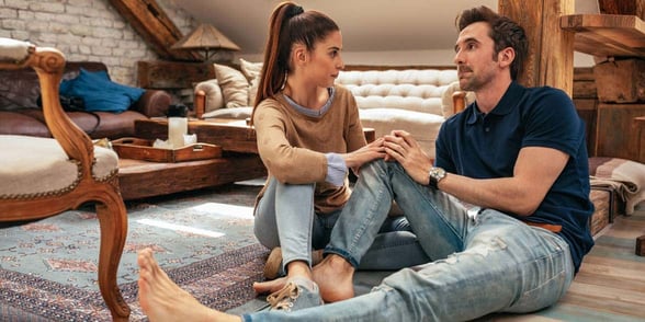 Photo of a couple talking