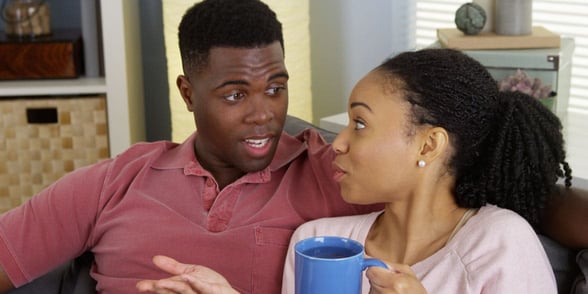 Photo of a couple talking