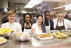 Photo of soup kitchen volunteers