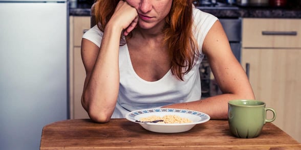 Photo of a woman not eating