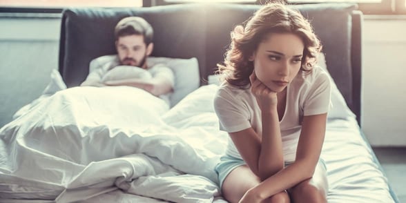 Photo of a sad couple