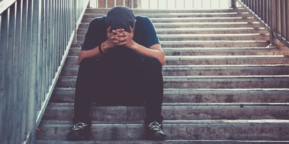 Photo of a man crying