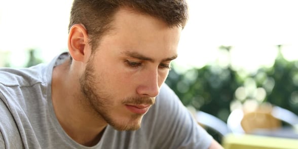 Photo of a sad man Photo of a sad man