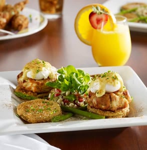 Photo of the Crab Cake and Fried Green Tomato Eggs Benedict