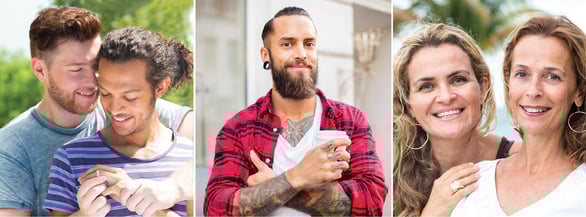 Collage of photos from the Gay Therapy Center website