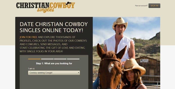 Screenshot of ChristianCowboySingles