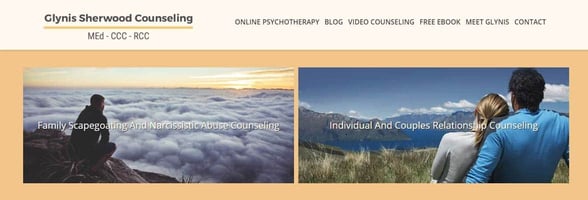 Screenshot from Glynis Sherwood's website
