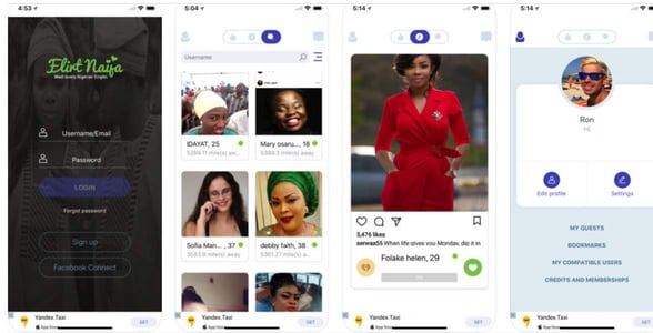Screenshots of Flirt Naija
