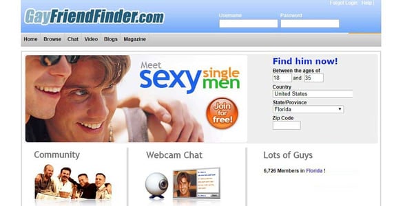 Screenshot of GayFriendFinder