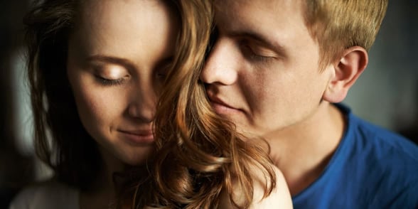 Photo of a couple hugging