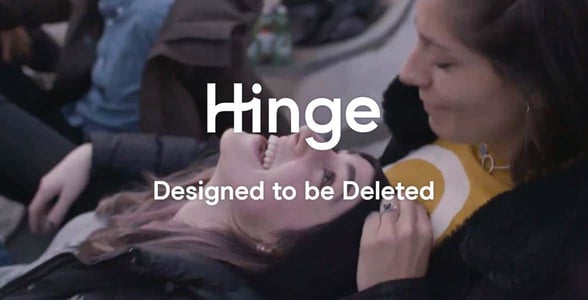 Screenshot of Hinge's homepage Screenshot of Hinge's homepage