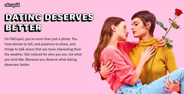Screenshot of OkCupid.com Screenshot of OkCupid.com