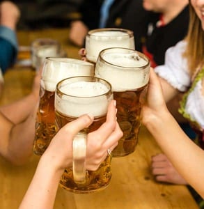 Photo of beers at Oktoberfest