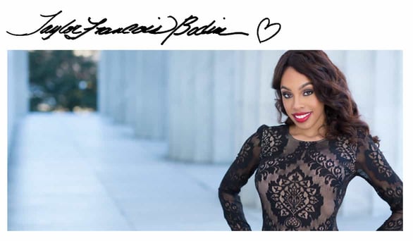 Photo of Taylor Francois-Bodine and her signature