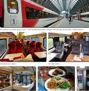 Photos of London's King Cross Station and trains