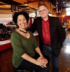 Photo of Red Iguana owners Lucy Cardenas and Bill Coker