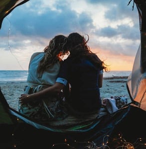 Photo of a lesbian couple Photo of a lesbian couple