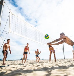Photo of a volleyball team