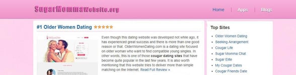 Screenshot of SugarMommaWebsite.org