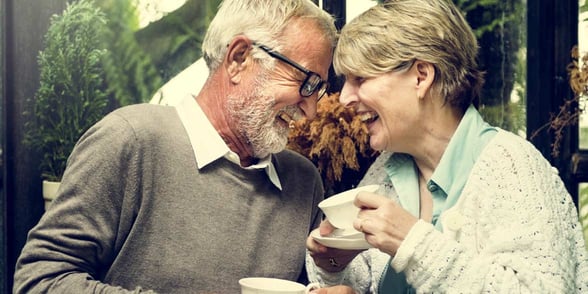 Photo of senior couple on a date