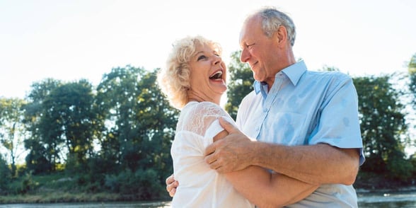 Photo of senior couple dancing