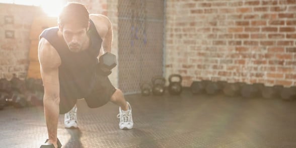 Photo of a man exercising