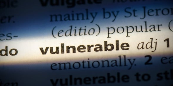 Photo of the word vulnerable