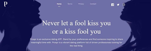 Screenshot from Prospr