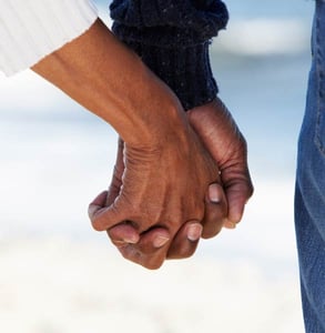 Photo of an old couple holding hands Photo of an old couple holding hands