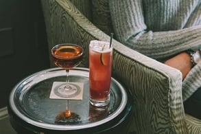 Photo of two cocktails from The Hawthorne