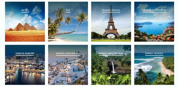 Screenshot of Traveler's Joy destination guides
