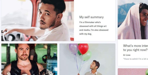 Photo collage of OkCupid profiles