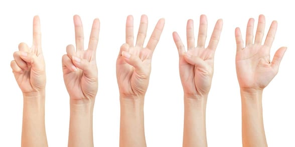 Photo of counting fingers
