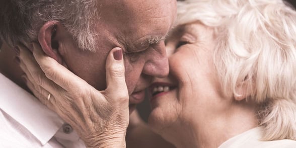 Photo of couple kissing