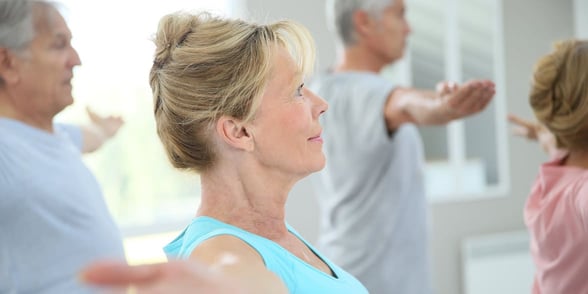 Photo of seniors working out
